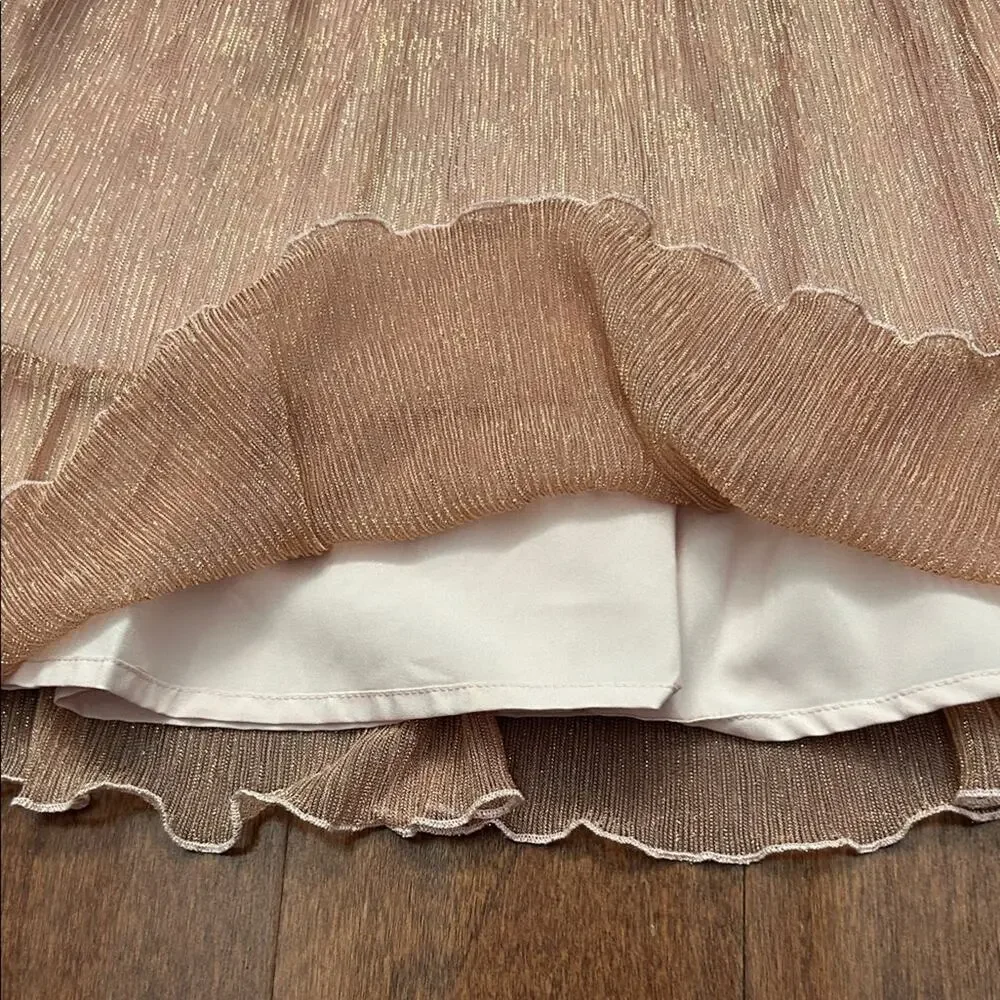 Gymboree Girl’s Shimmering Copper Special Occasion Party Dress, Size 18-24M